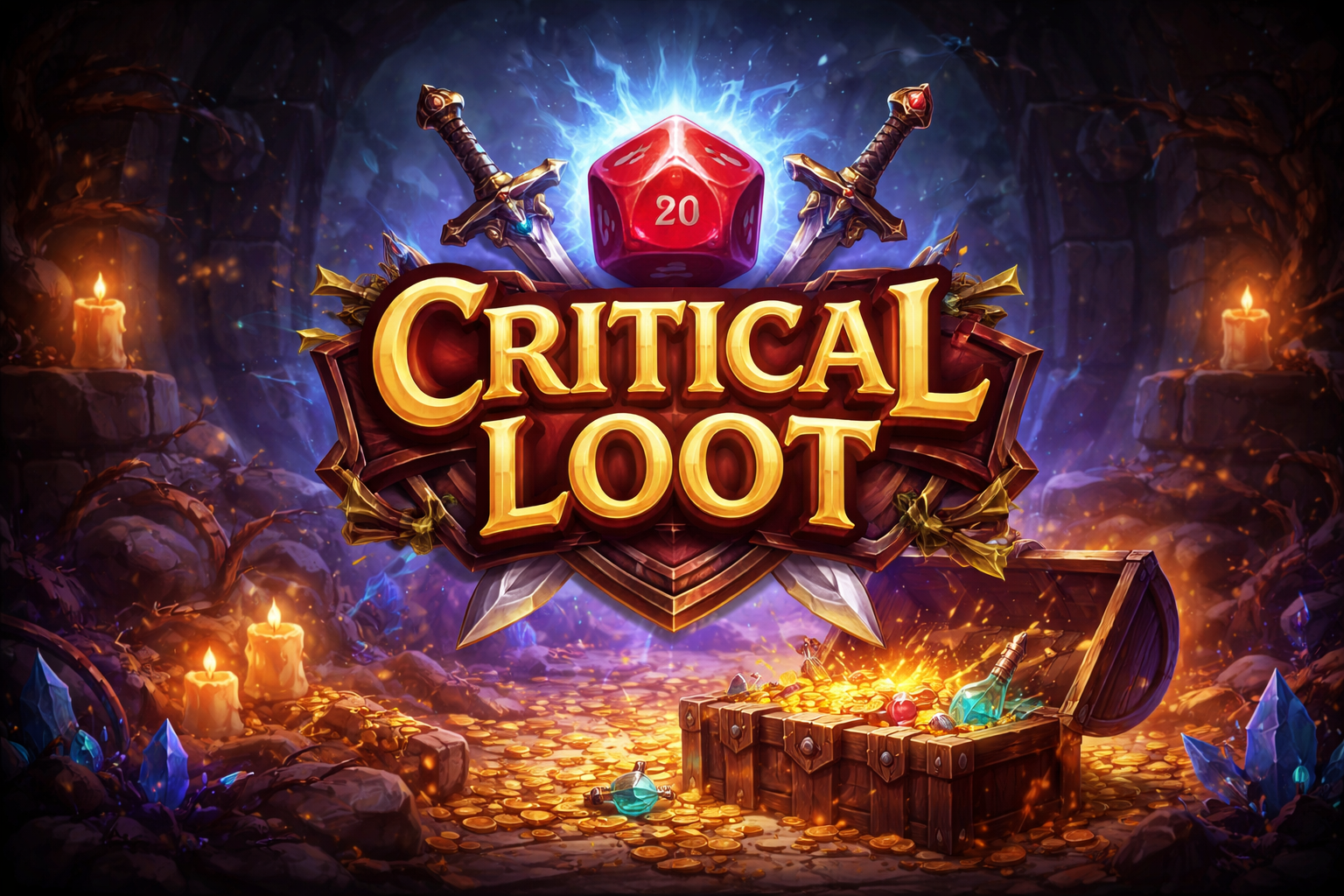 Landing page tienda de juegos de rol Critical Loot